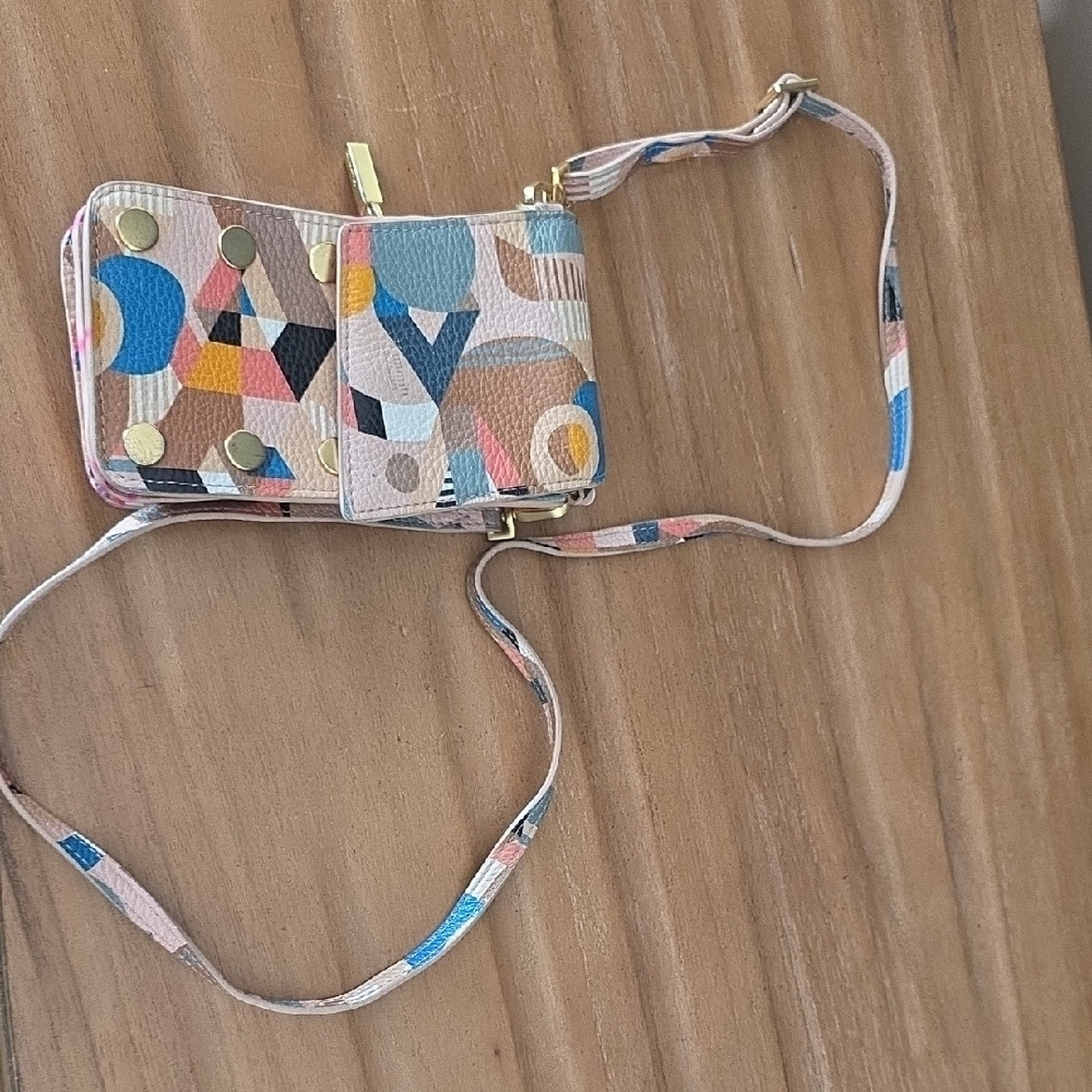 Hammitt Multi-Color Geometric Crossbody Bag with Gold Studs - Picture 2 of 8